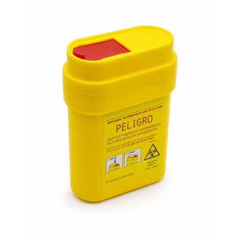 Contenedor Plástico Amarillo - Para Desechos Cortopunzantes