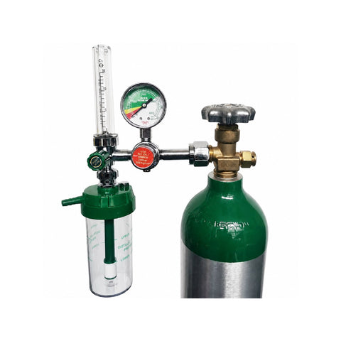 Regulador de Oxígeno Medicinal con Flujometro de Columna - 1 A 15 LPM - Conexión Tuerca CGA 540