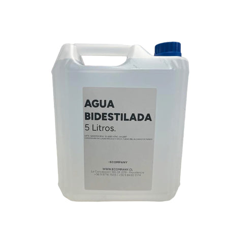 Bidon de 5 Litros de Agua Bidestilada 