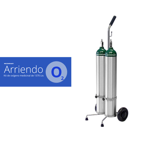 Arriendo kit de oxígeno medicinal portátil doble
