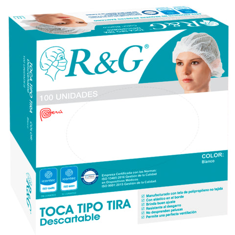 Cofia desechable blanca r&g