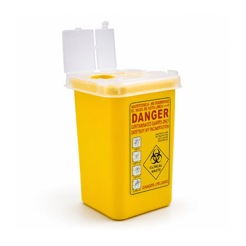 Contenedor Plástico Amarillo - Para Desechos Cortopunzantes