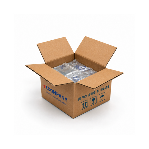 Gelpack Refrigerante de 80 gramos, caja de 10 unidades