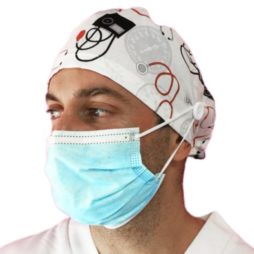 Gorro Clínico CONSTANTES - PELO LARGO CON BOTONES