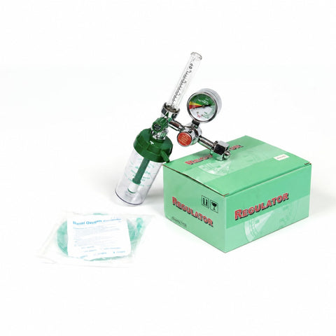 Regulador de Oxígeno Medicinal con Flujometro de Columna  - 1 A 15 LPM -  Conexión Tuerca CGA 540